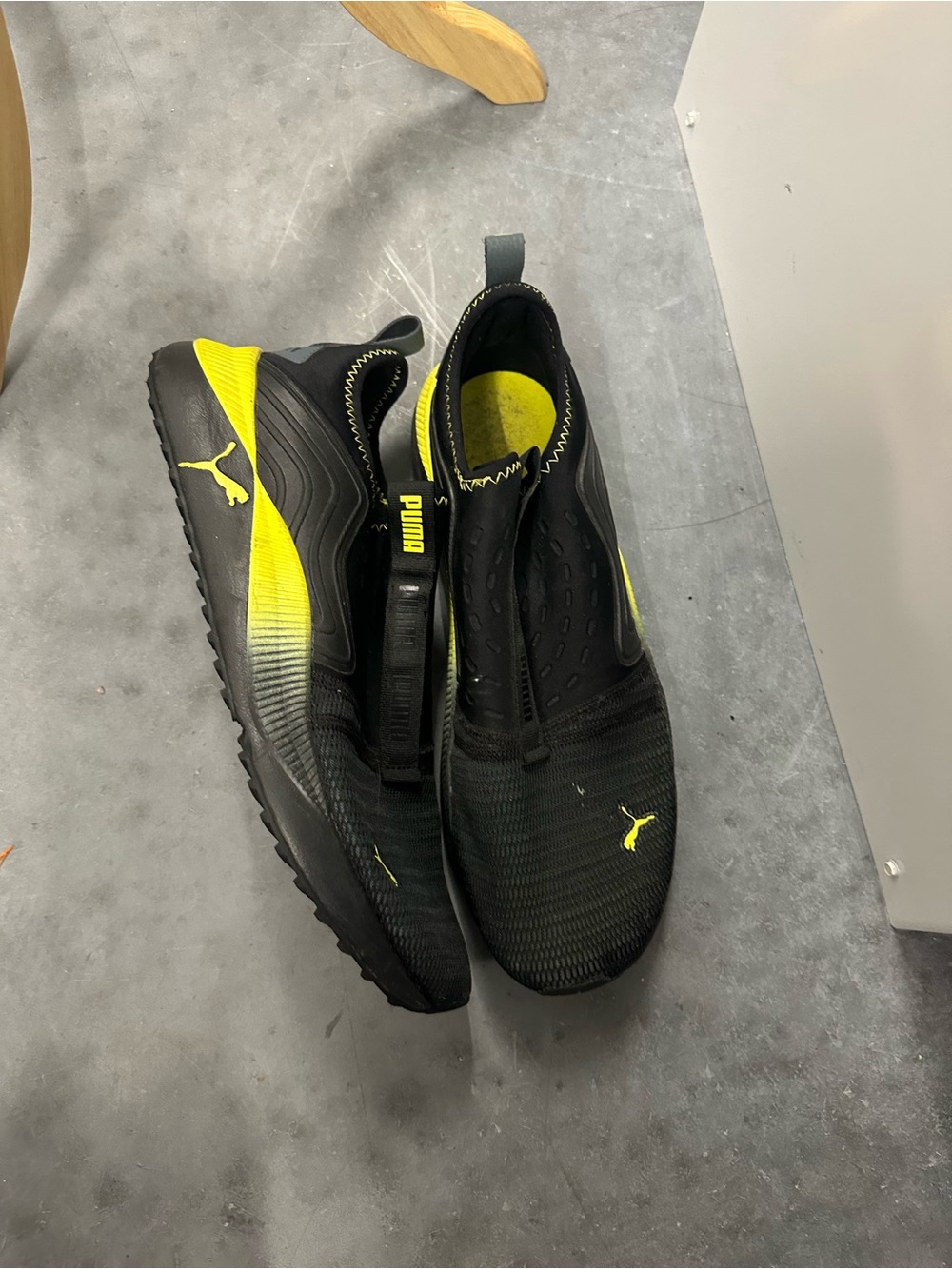 Puma Pacer Future Neon Black & Neon Yellow Slip-On Athletic Shoes